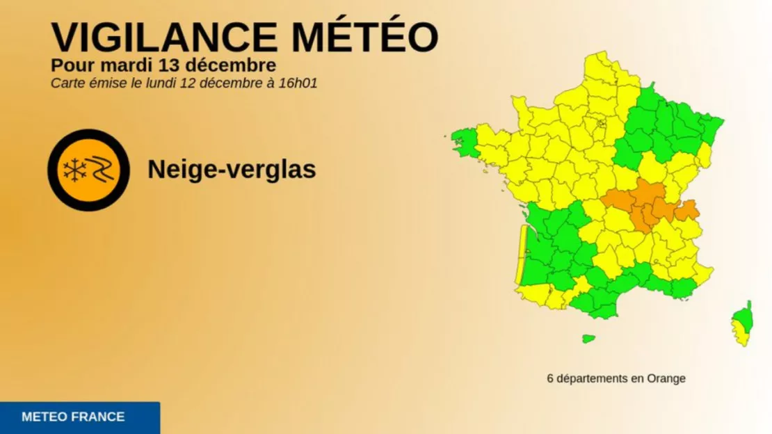 Météo : L’Auvergne placée en vigilance neige-verglas