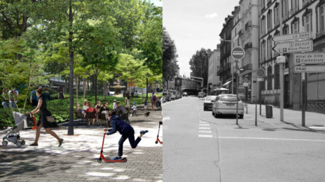 Circulation réduite, piétonnisation, végétalisation... Quel avenir pour la place Delille à Clermont-Ferrand ?