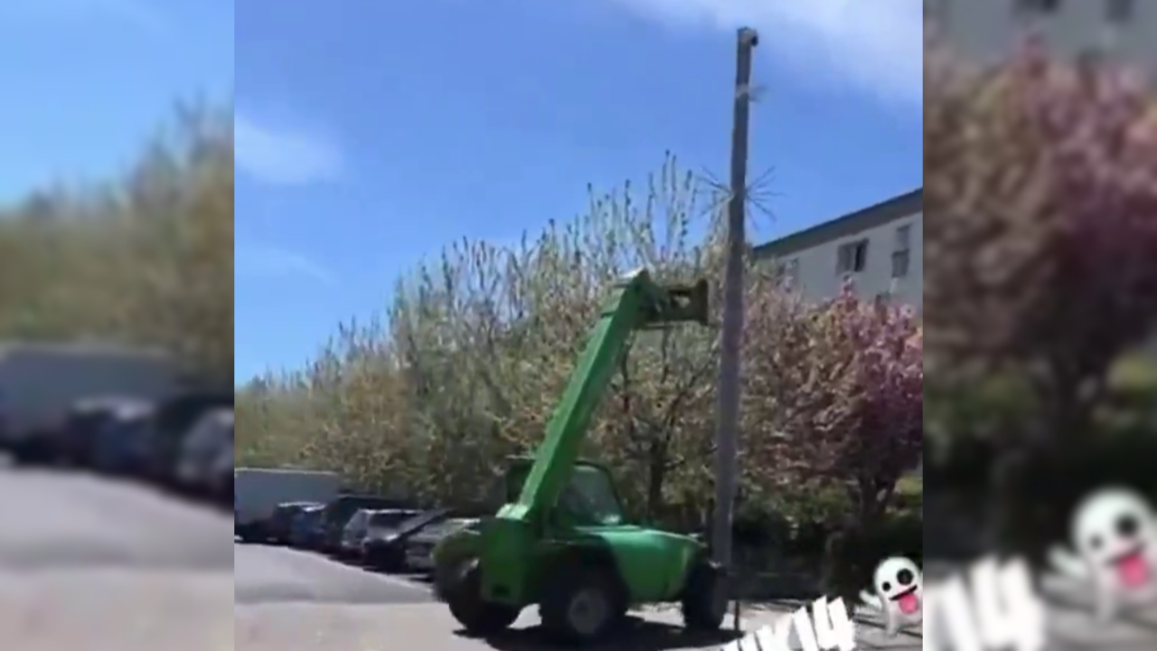 Clermont-Ferrand : interpellé, il voulait détruire une caméra avec un engin de chantier (VIDÉO)