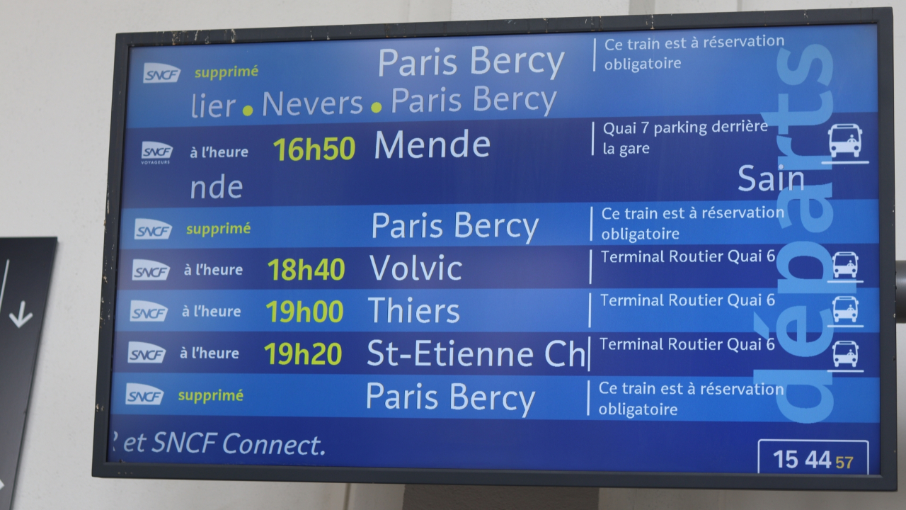 Clermont-Ferrand : plusieurs trains de la SNCF supprimés ce mercredi à cause de la canicule